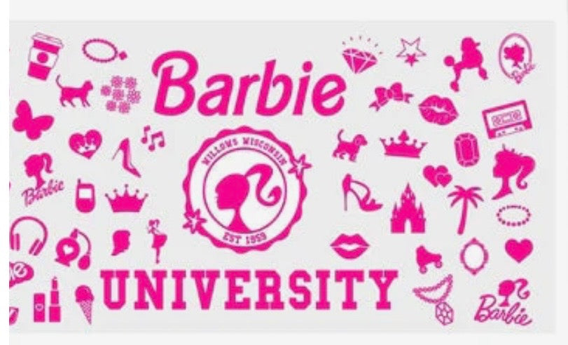Barbie University Decal