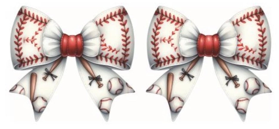Baseball Bow Decal