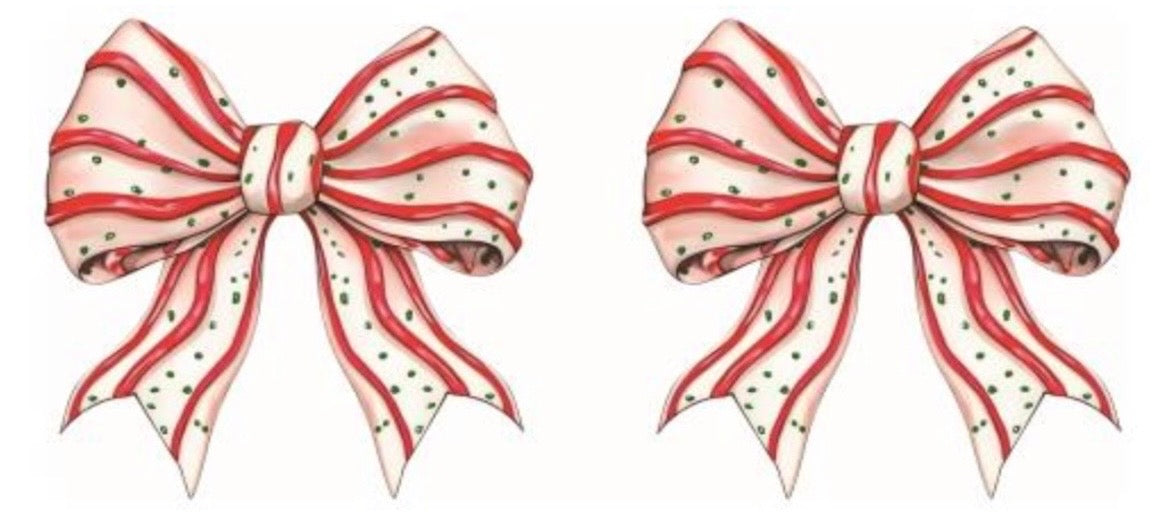 Christmas Cake Bow Decal