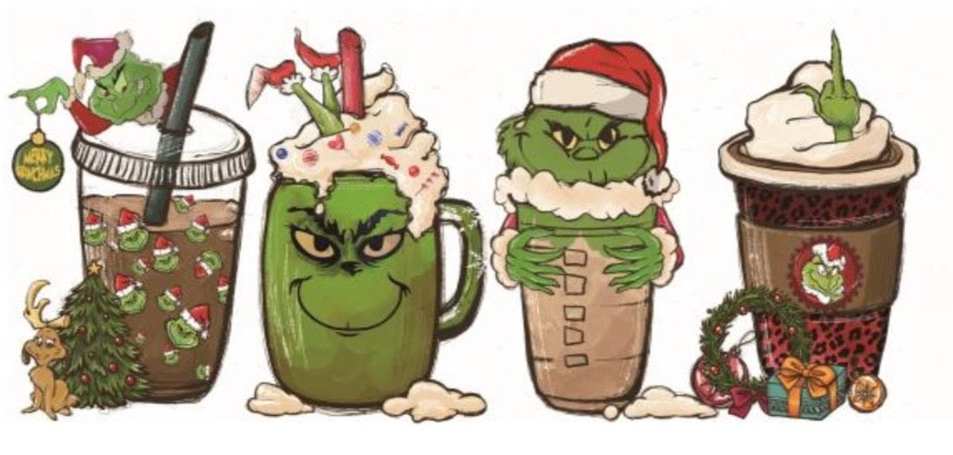 Grinch In Coffee Decal