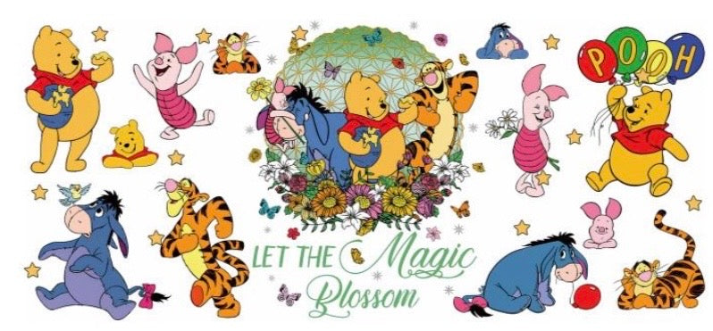 Let The Magic Blossom Pooh and Friends Decal