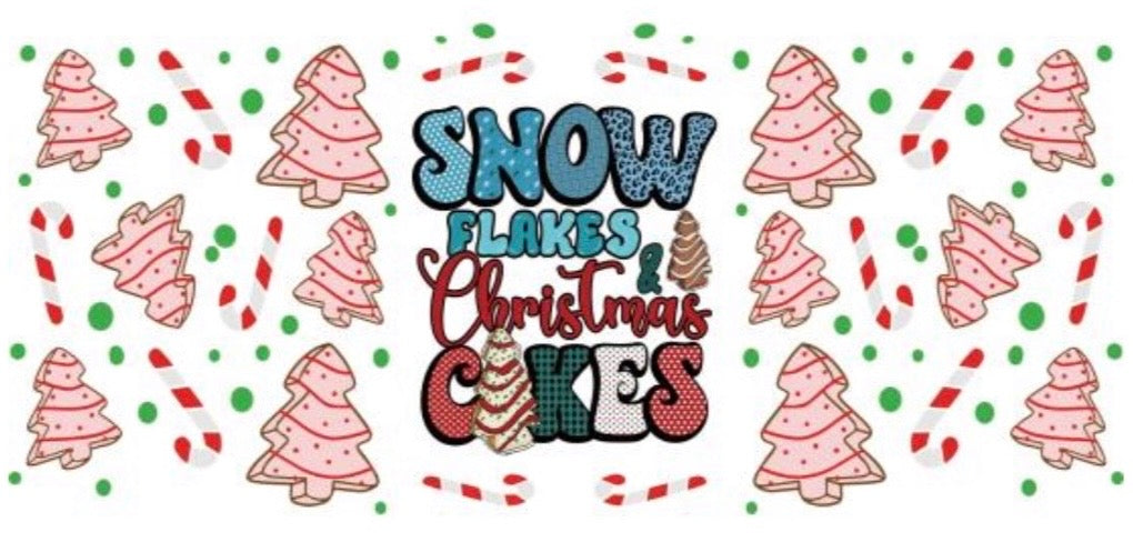 Snow Flakes Christmas Cakes Decal