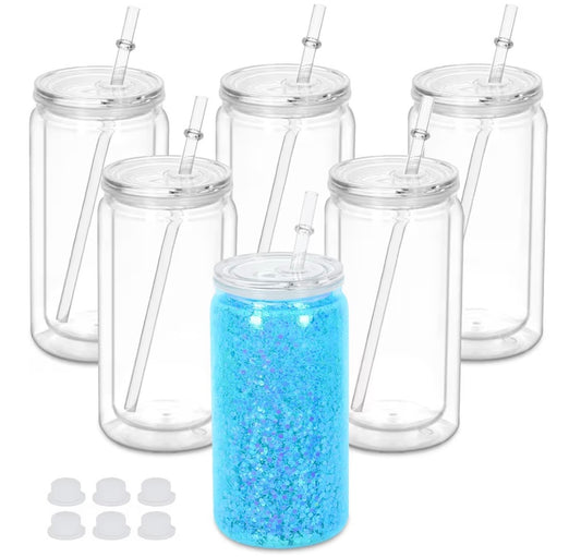 16oz Acrylic Snow Globe Cup