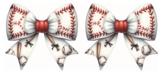 Baseball Bow Decal