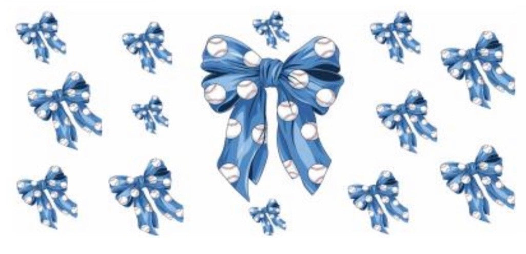 Baseball Bows Decal