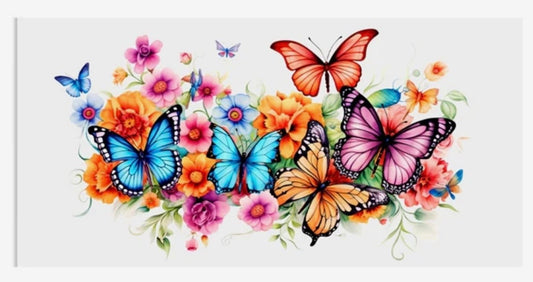 Butterflies And Flowers Decal