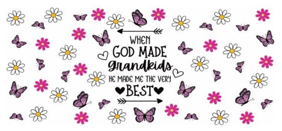 When God Made Grandkids He Made Me The Very Best Decal