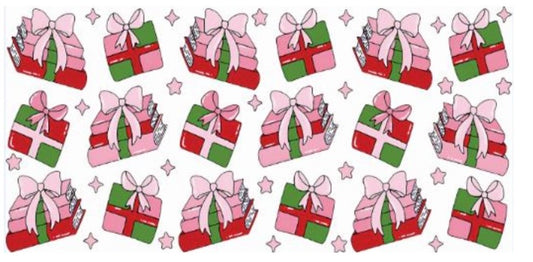 Christmas Books and Bows Decal