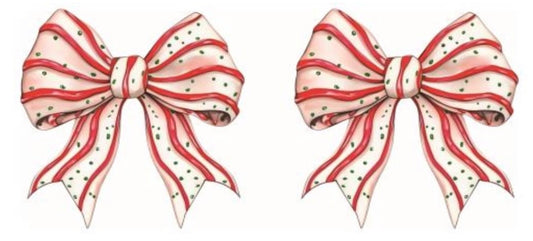 Christmas Cake Bow Decal