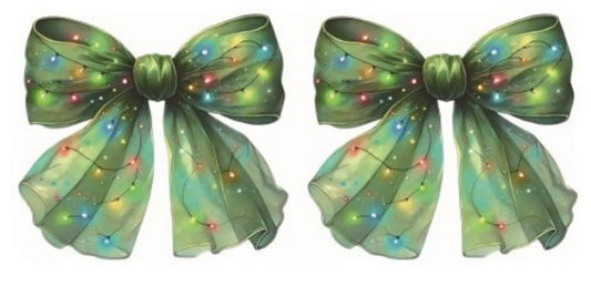 Christmas Light Bow Decal