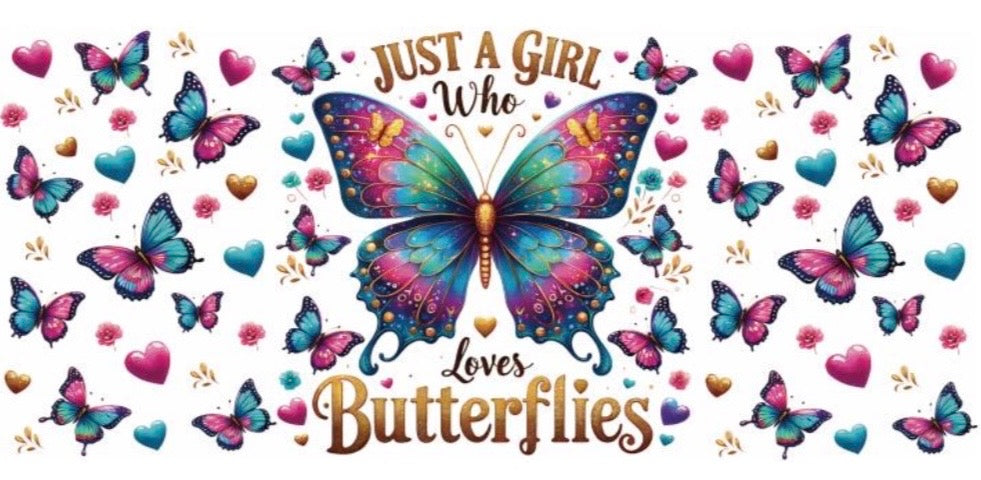 Just A Girl Who Loves Butterflies Decal