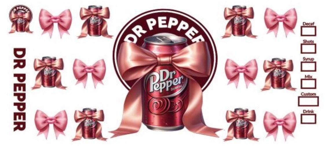 Dr Pepper With Bows Decal