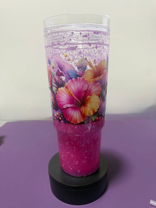 Ready To Ship 40oz Flowers Acrylic Cup
