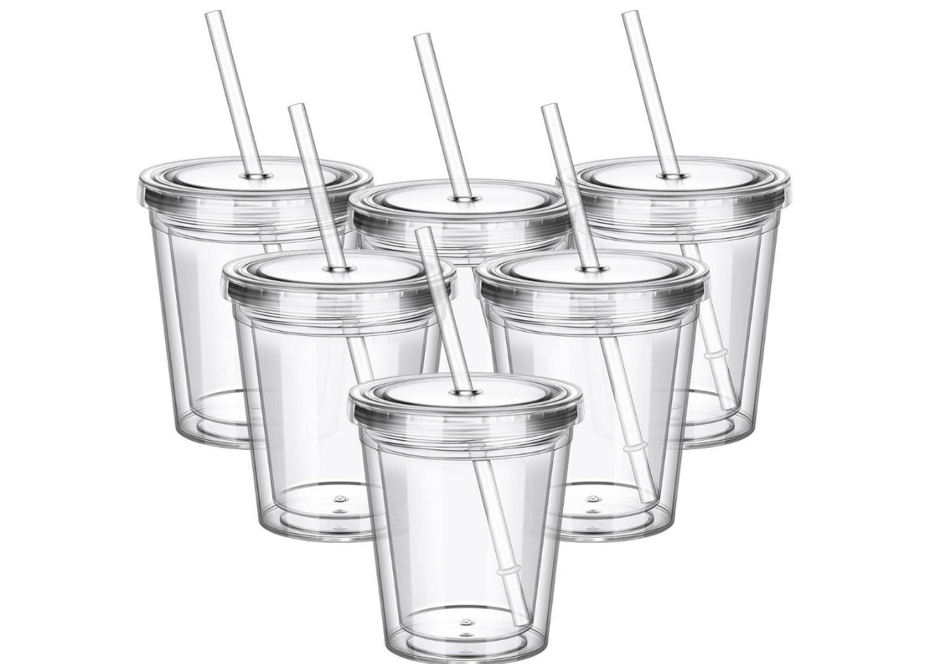 12oz Acrylic Snow Globe Cup