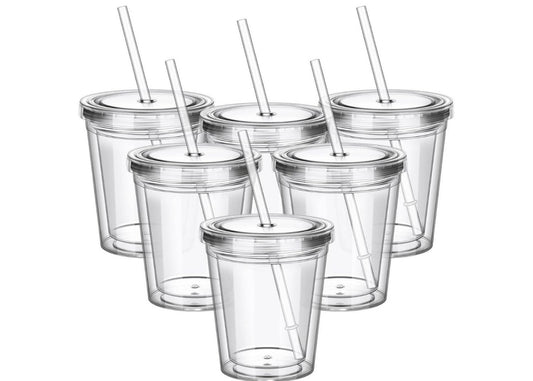 12oz Acrylic Snow Globe Cup