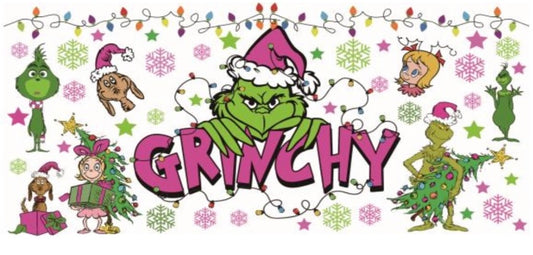 Grinch With Lights Decal