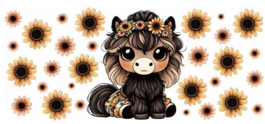 Horse With Sunflowers Decal
