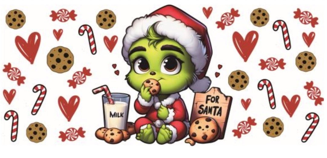 Milk and Cookies For Santa Grinch Decal