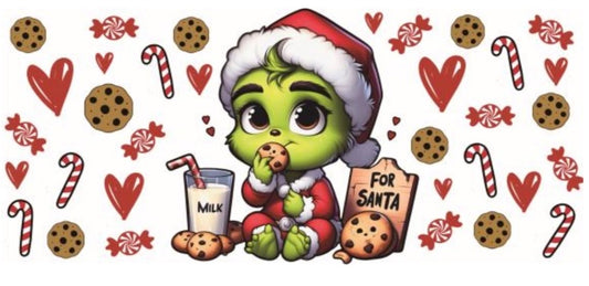 Milk and Cookies For Santa Grinch Decal