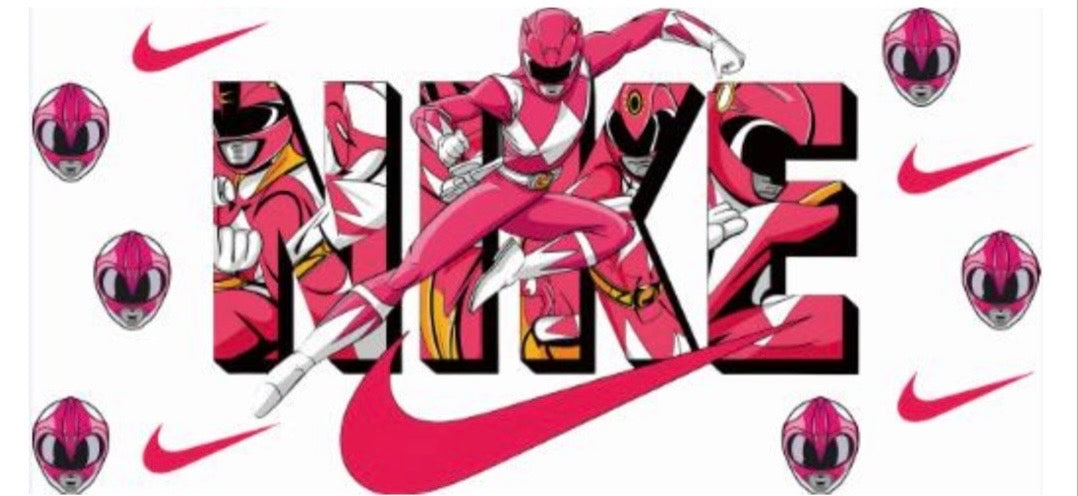 Power Ranger Pink Nike Decal