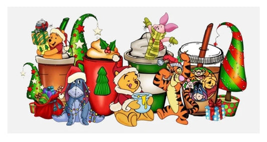 Pooh Bear And Friends Christmas Decal