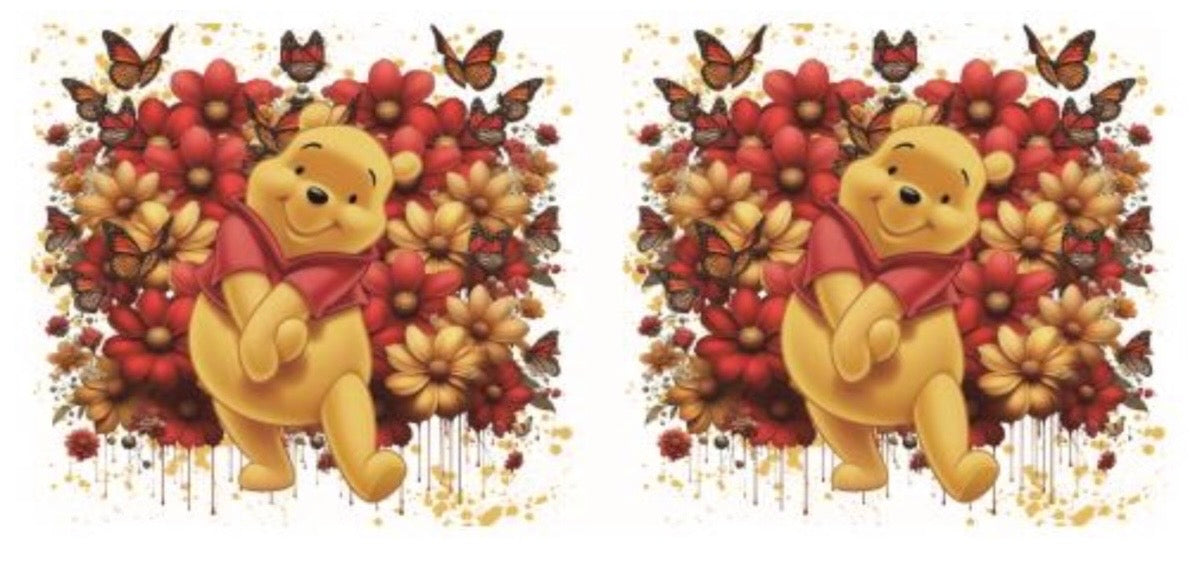 Winnie The Pooh Flowers and Butterflies Decal