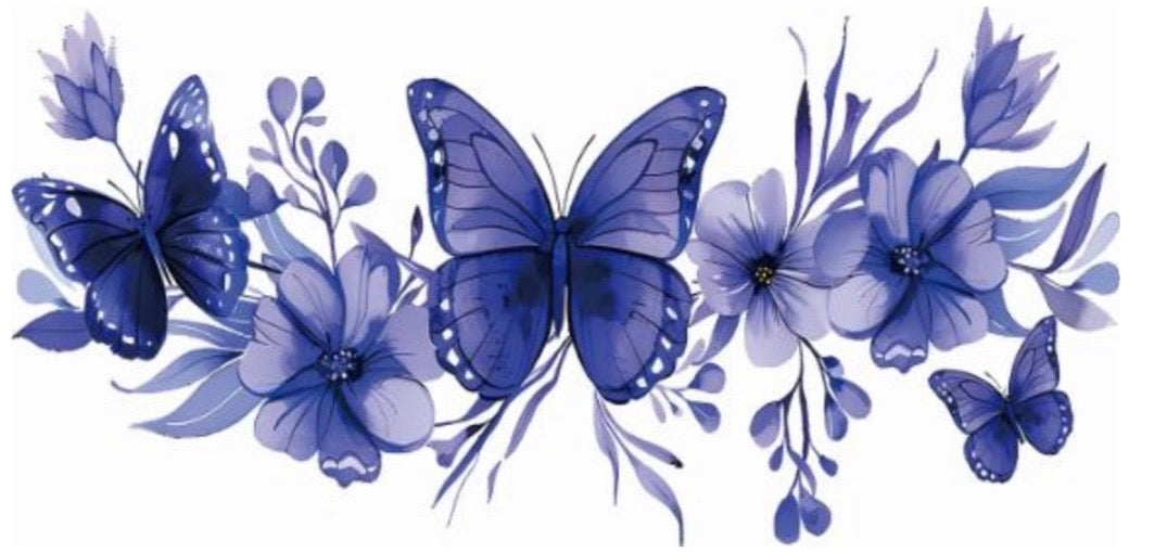 Purple Butterfly Decal