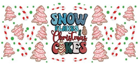 Snow Flakes Christmas Cakes Decal
