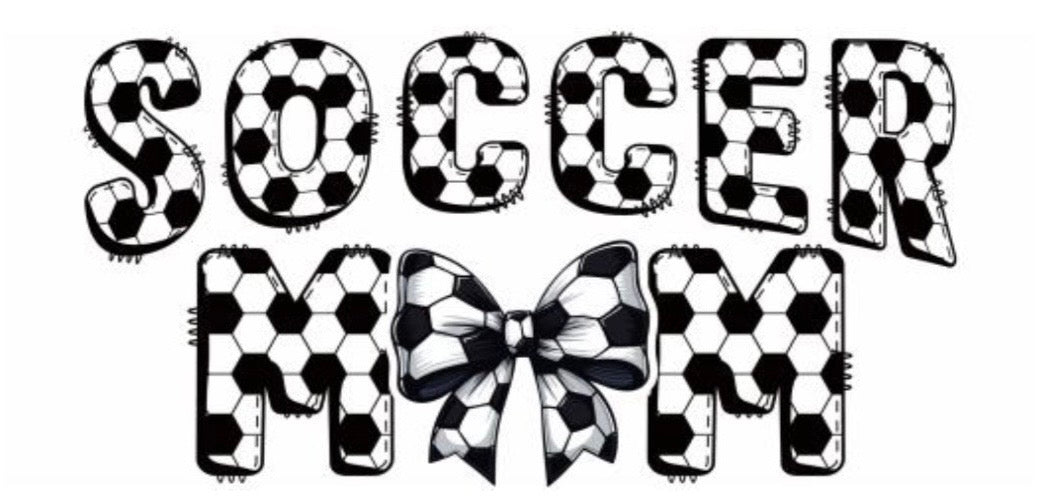Soccer Mom With Bow Decal