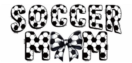 Soccer Mom With Bow Decal