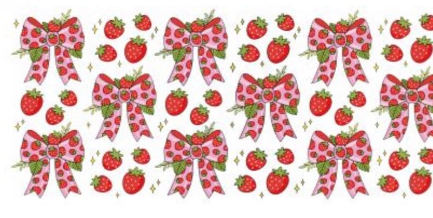 Strawberry Bows Decal